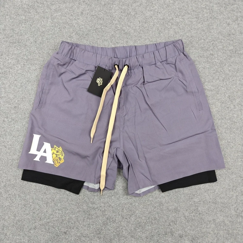 Darc Sport‎ Los Angeles Forever Compression Shorts Mens Medium Purple Lined New